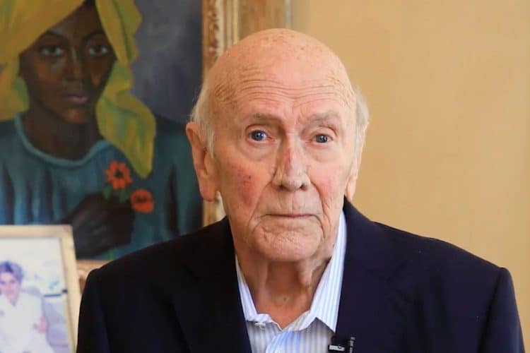 fw de klerk memorial service last message