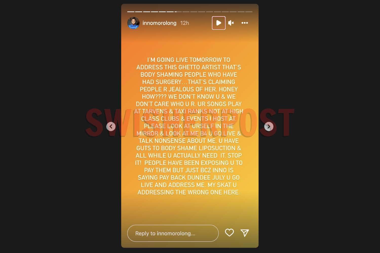 Inno Morolong,makhadzi,Inno Morolong makhadzi feud,Inno Morolong makhadzi