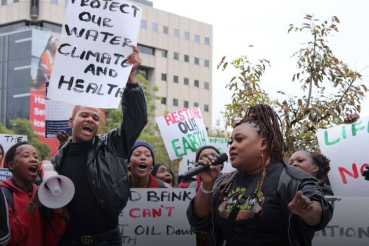 Standard Bank agm climate activists