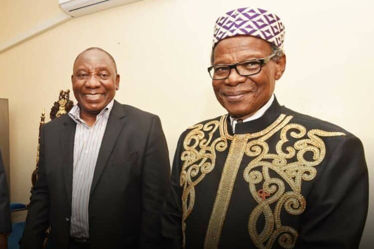 Cyril ramaphosa mangosuthu buthelezi funeral