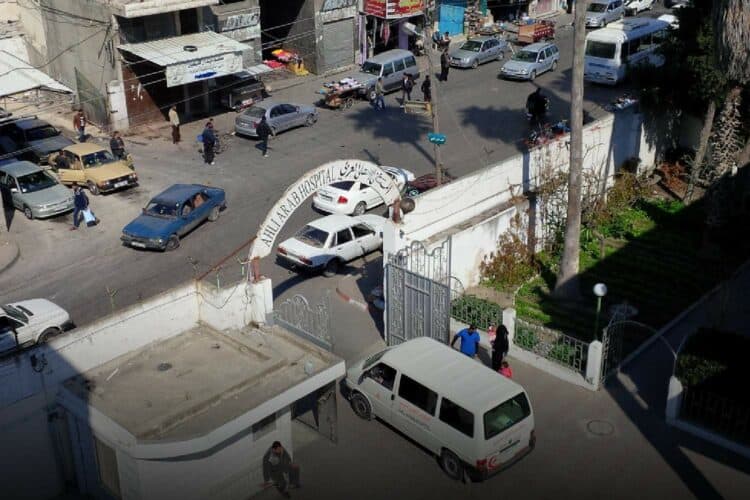 Israel airstrike al-ahli Arab hospital death toll