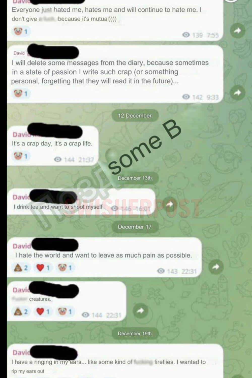 Prague mass shooting who is David kozak telegram diary 1