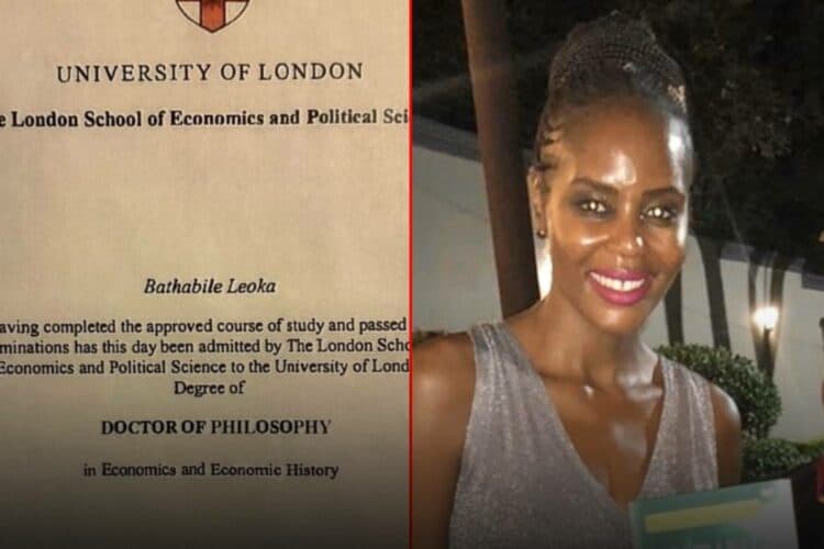 thabi leoka phd certificate real or fake