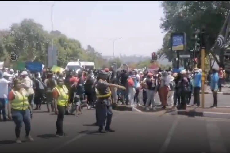 sandton drive protest
