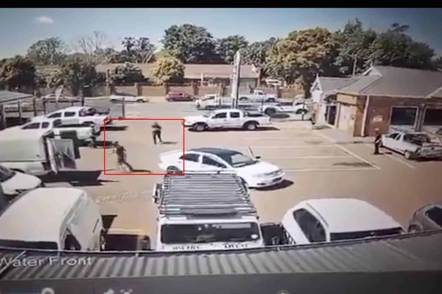 woman chasing suspect