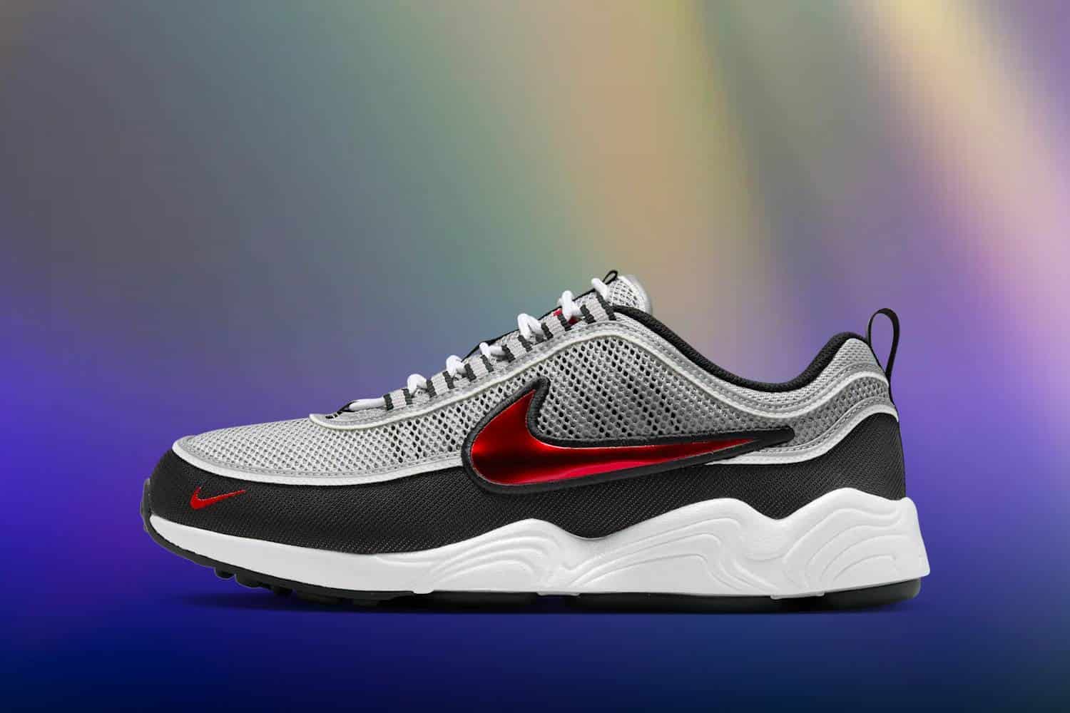 Nike sneakers Air Zoom Spiridon – Metallic Silver/Sport Red