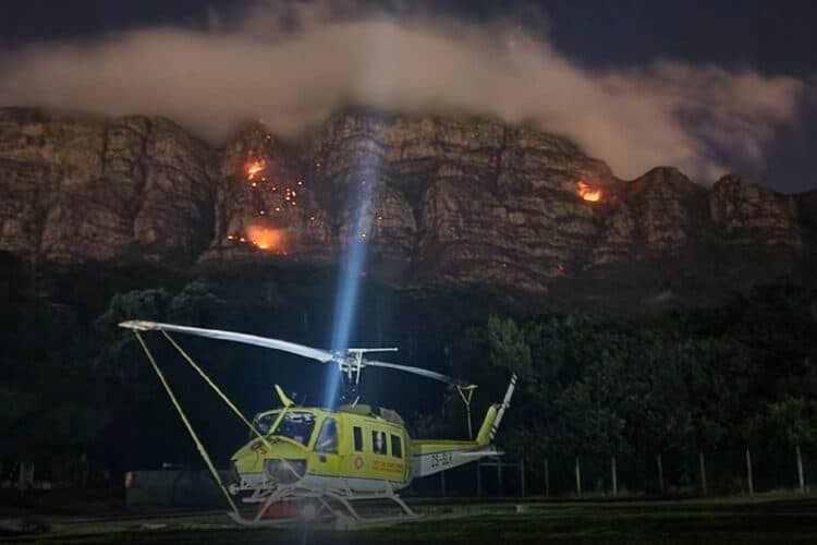 Table Mountain fire