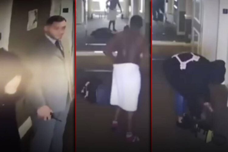 cctv footage Diddy cassie hotel assault video
