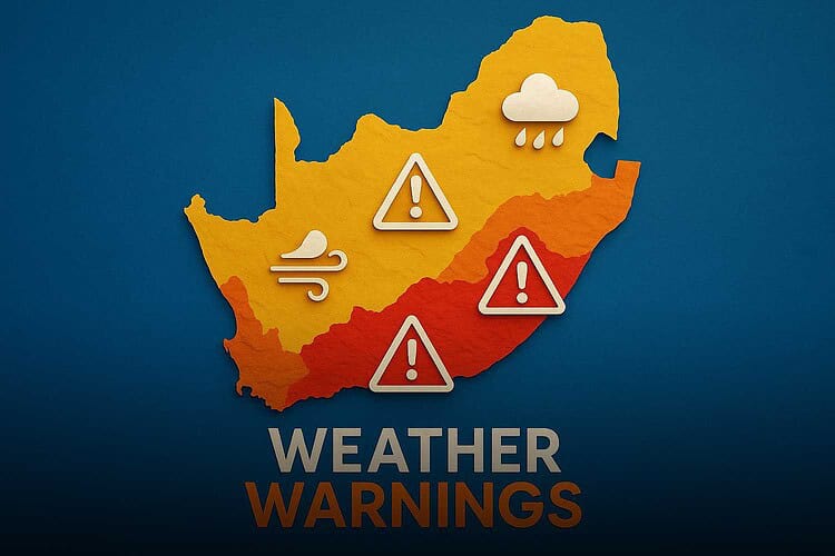 weather warnings South Africa today 17 July 2025