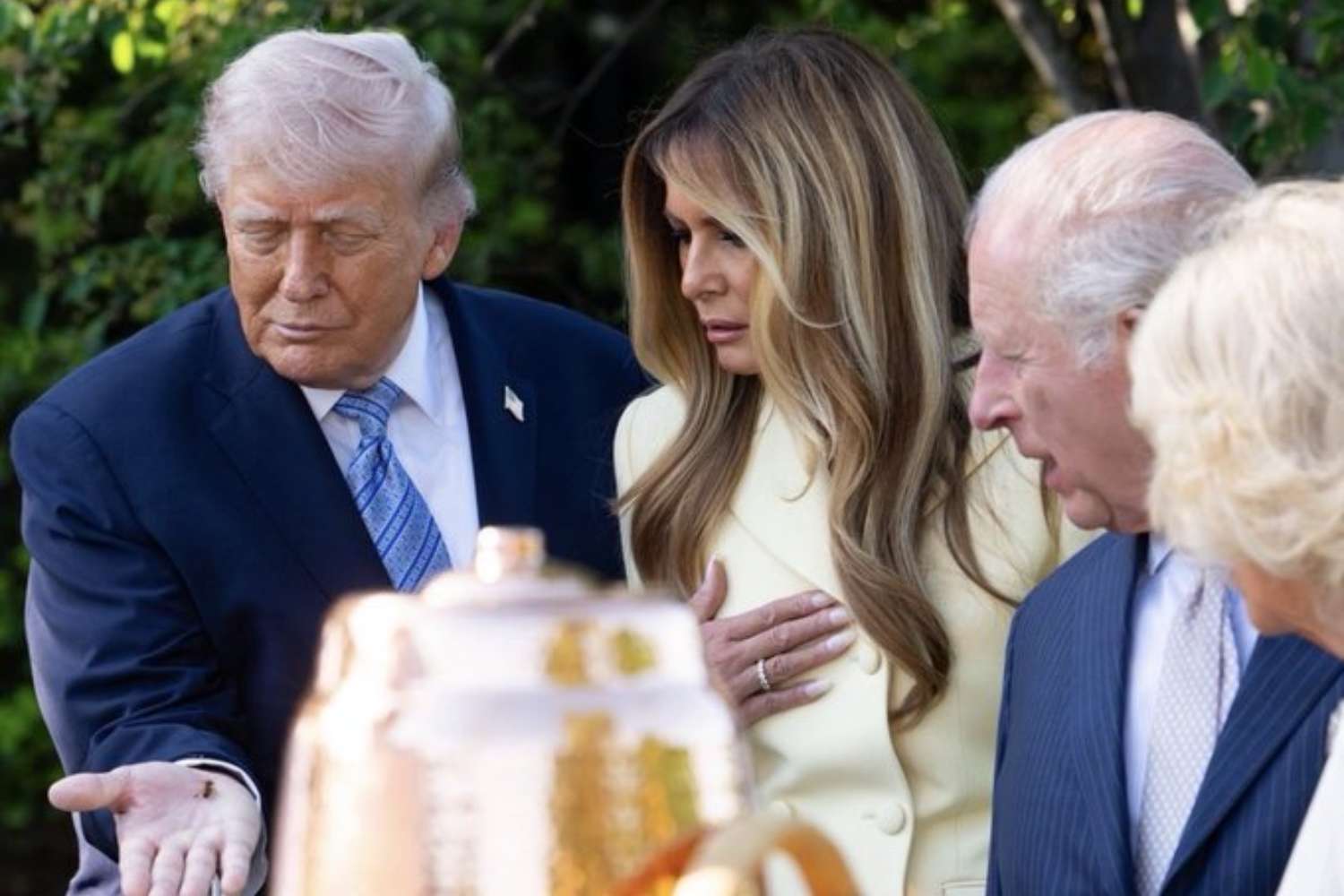 trump melania marriage joke king charles