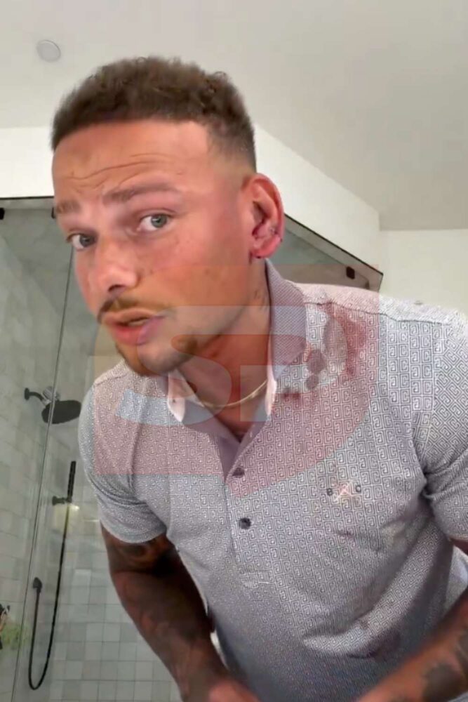 kane brown ear injury golf ball