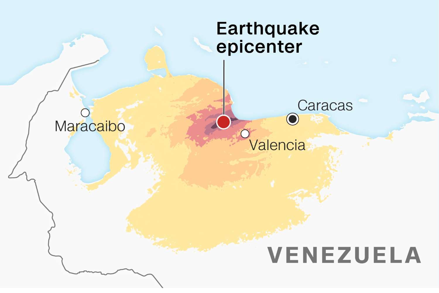 venezuela earthquake epicenter visualisation 28 june 2026