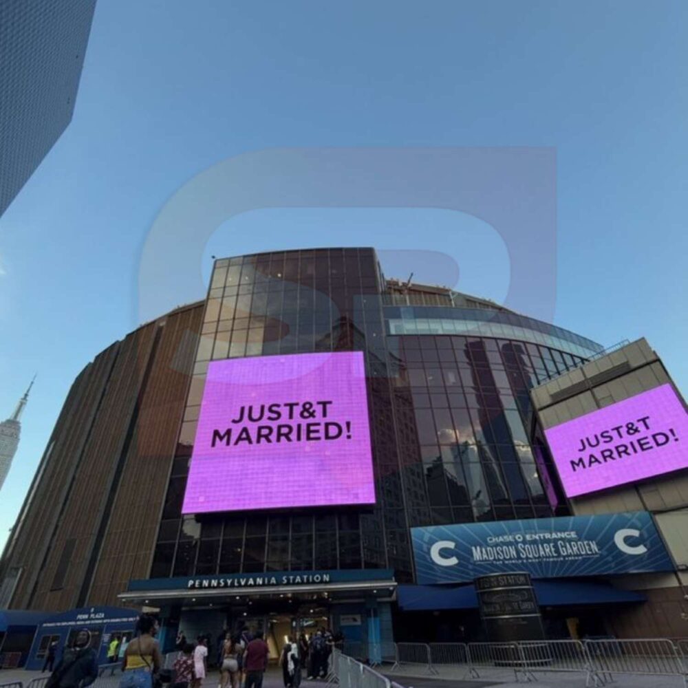 taylor swift travis kelce wedding billboards