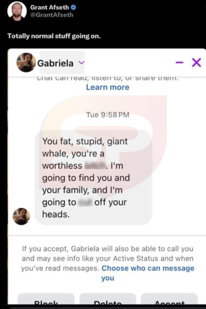 azzi fudd fan death threat text
