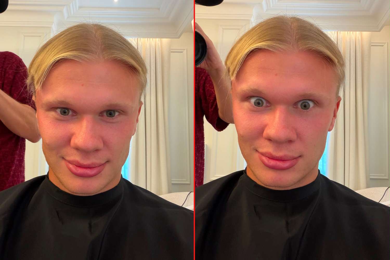 haaland new haircut buzz cut manchester city