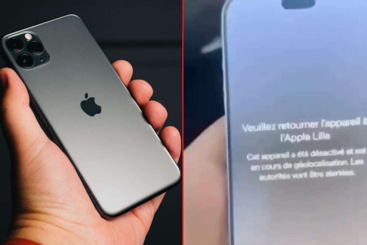 stolen iphones from french riots return message