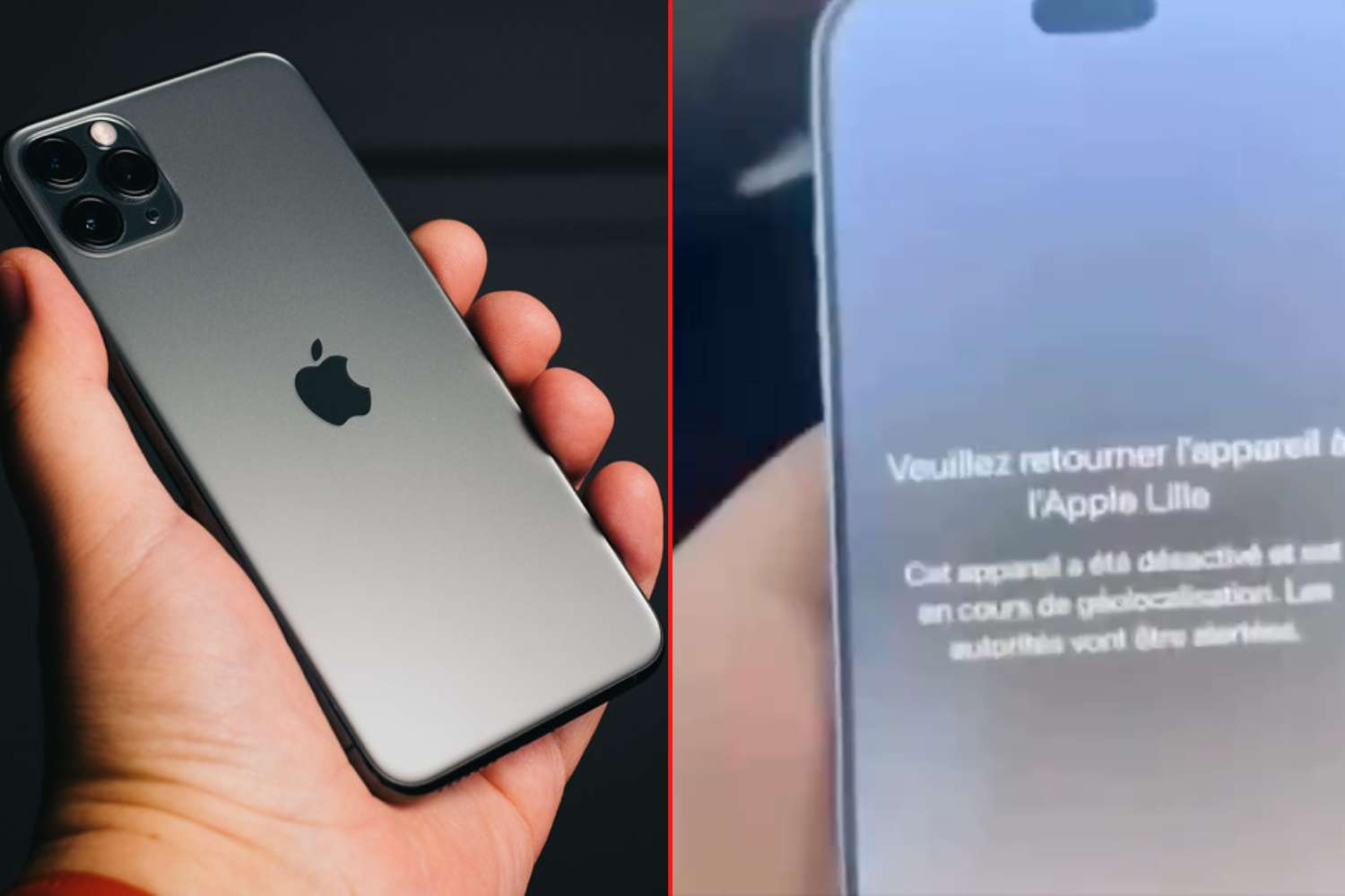 Stolen iPhones from French riots show return message